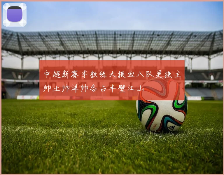 中超新赛季教练大换血八队更换主帅土帅洋帅各占半壁江山